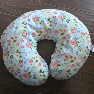 Boppy Floral Nursing Pillow with Pink and Green